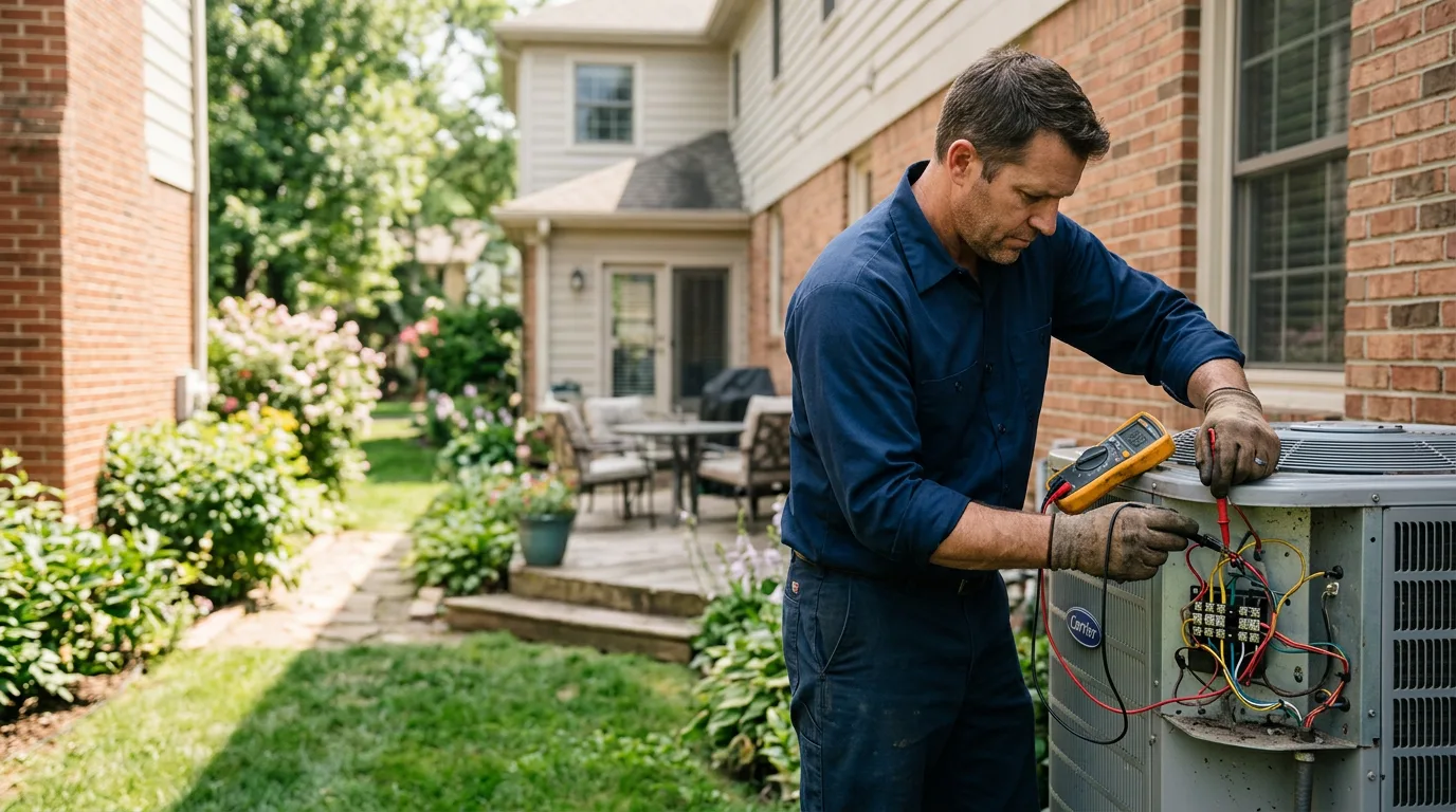 HVAC technician working near Minier, IL